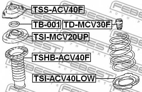 Подвеска амортизатора FEBEST TSS-ACV40F - изображение 1