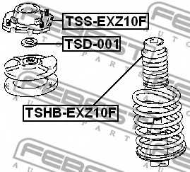 Подвеска амортизатора FEBEST TSS-EXZ10F - изображение 1