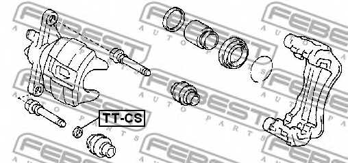 комплект принадлежностей, тормозной суппорт FEBEST TT-CS - изображение 1