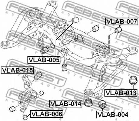 Втулка балки моста FEBEST VLAB-013 - изображение 1