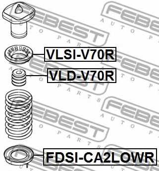 Тарелка пружины FEBEST VLSI-V70R - изображение 1