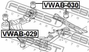 Втулка балки моста FEBEST VWAB-030 - изображение 1