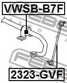 Опора стабилизатора FEBEST VWSB-B7F - изображение 1