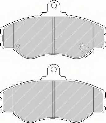 Колодки тормозные дисковые передний для HYUNDAI GRACE, H100(P), PORTER <b>FERODO FVR1014 / 23081</b> - изображение