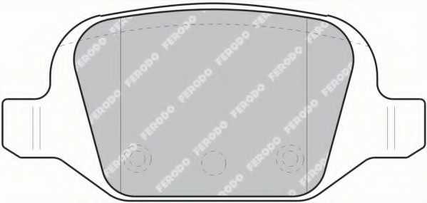 Колодки тормозные дисковые задние FERODO FDB1324 / 23601 - изображение 1