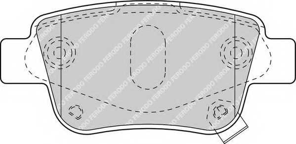 Колодки тормозные дисковые задний для TOYOTA ALPHARD / VELLFIRE, AVENSIS, COROLLA, PREVIA <b>FERODO FDB1649 / 23620</b> - изображение