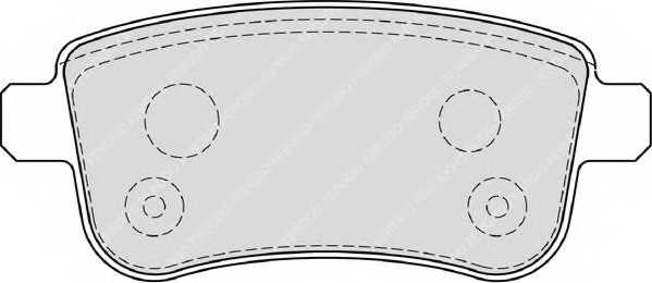 Колодки тормозные дисковые задний для RENAULT FLUENCE(L30#), GRAND(JZ0/1#), MEGANE(BZ0#, DZ0/1#, EZ0/1#, KZ0/1), SCENIC(JZ0/1#) <b>FERODO FDB4182 / 24820</b> - изображение 1