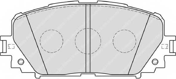 Колодки тормозные дисковые передний для TOYOTA YARIS(KSP13#, KSP9#, NCP13#, NCP9#, NHP13#, NLP13#, NSP13#, NSP9#, SCP9#, ZSP9#) <b>FERODO FDB4081 / 24708</b> - изображение 1