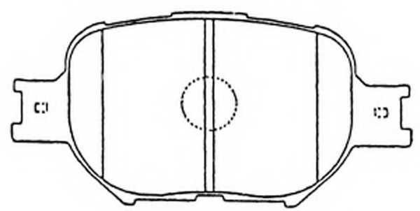 Колодки тормозные дисковые передний для TOYOTA ALLION, BREVIS, CAMRY, CELICA, COROLLA, CROWN, MARK, MATRIX, OPA, VEROSSA, VISTA <b>FIT FP0817</b> - изображение