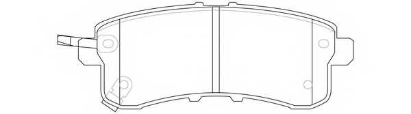 Колодки тормозные дисковые задний для INFINITI QX56 / NISSAN PATROL(Y62) <b>FIT FP1510</b> - изображение