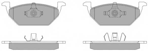 Колодки тормозные дисковые передний для AUDI A1 / SKODA CITIGO, FABIA, OCTAVIA, RAPID, ROOMSTER / VW BEETLE, BORA, FOX, GOLF, JETTA, NEW BEETLE, POLO, UP <b>FREMAX FBP-1070 / 23131</b> - изображение
