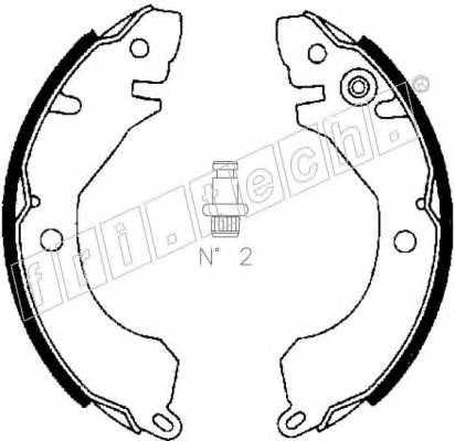 Комплект тормозных колодок для MITSUBISHI COLT(C1#A, C5#A), LANCER F(A17#), LANCER(A17#, C1#A, C6#A, C7#A, CB#W, CD#W) <b>fri.tech. 1064.157</b> - изображение
