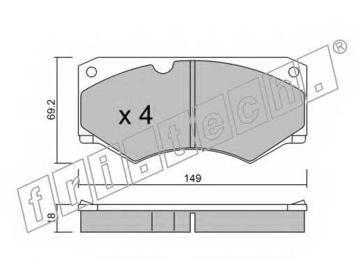 Колодки тормозные дисковые для MERCEDES HENSCHEL, T1(601,602), T1/TN, T2/L, T2/LN1 <b>fri.tech. 016.4 / 20465</b> - изображени Колодки тормозные дисковые для MERCEDES HENSCHEL, T1(601,602), T1/TN, T2/L, T2/LN1 <b>fri.tech. 016.4 / 20465</b> - изображение