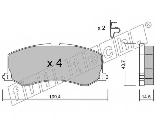 Колодки тормозные дисковые для SUZUKI SWIFT(AA,AH,AJ,EA,MA,SF413) <b>fri.tech. 432.0 / 21730</b> - изображение Колодки тормозные дисковые для SUZUKI SWIFT(AA,AH,AJ,EA,MA,SF413) <b>fri.tech. 432.0 / 21730</b> - изображение