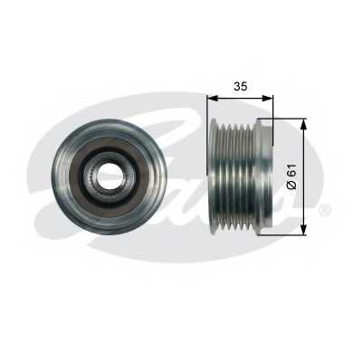 Механизм свободного хода генератора GATES OAP7166 - изображение Механизм свободного хода генератора GATES OAP7166 - изображение