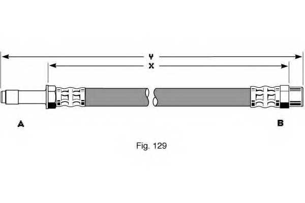 Шланг тормозной BMW 5(E39) M10x1x320mm зад. <b>GIRLING 9002348</b> - изображение