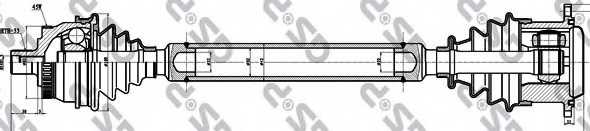 Приводной вал GSP GDS83007 / 203007 - изображение Приводной вал GSP GDS83007 / 203007 - изображение