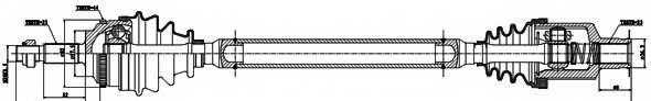 Приводной вал GSP GDS50039 / 250039 - изображение Приводной вал GSP GDS50039 / 250039 - изображение