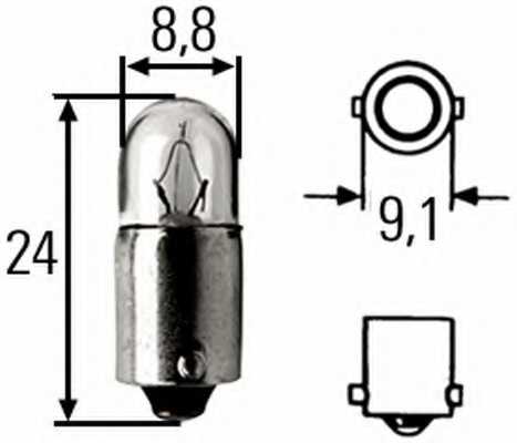 Лампа накаливания HELLA 082406 / 8GP 002 068-131 - изображение