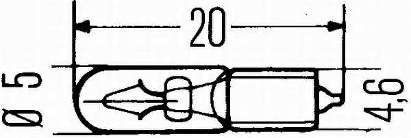 Лампа накаливания W1.2W 1.2Вт HELLA 8GP 002 095-121 - изображение 1