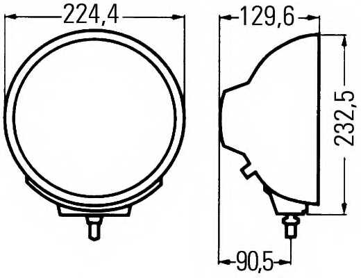 Фара дальнего света HELLA Luminator Metal / 1F8 007 560-401 - изображение 1