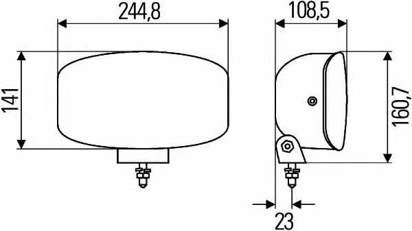 Противотуманная фара HELLA Jumbo 320 FF / 1NE 008 773-031 - изображение 1