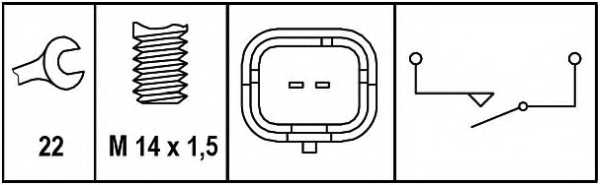 Выключатель фары заднего хода HELLA 6ZF 008 621-331 - изображение 1