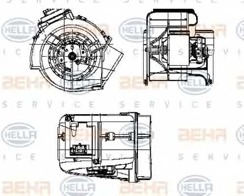 Вентилятор салона HELLA 8EW 009 159-371 - изображение