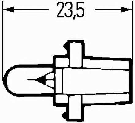 Лампа накаливания 12В 2Вт HELLA 8GA 007 997-001 - изображение 1