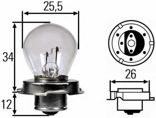 Лампа накаливания S3 12В 15Вт HELLA 8GA 008 899-121 - изображение