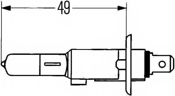 Лампа накаливания H1 12В 55Вт HELLA 8GH 178 560-471 - изображение 1