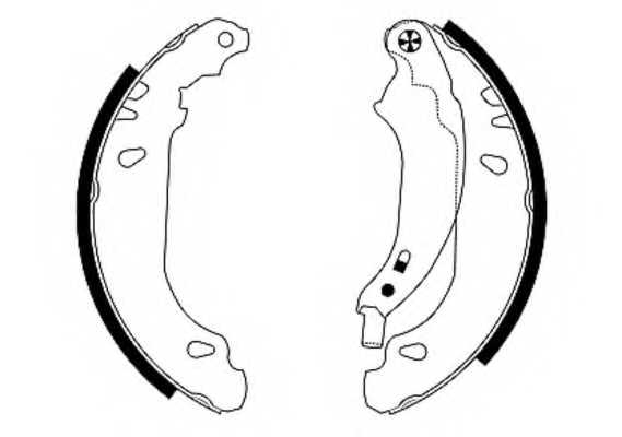 Комплект тормозных колодок для NISSAN PLATINA / RENAULT CLIO, LOGAN, SANDERO/STEPWAY, THALIA <b>HELLA 8DB 355 002-261 / H9335</b> - изображение