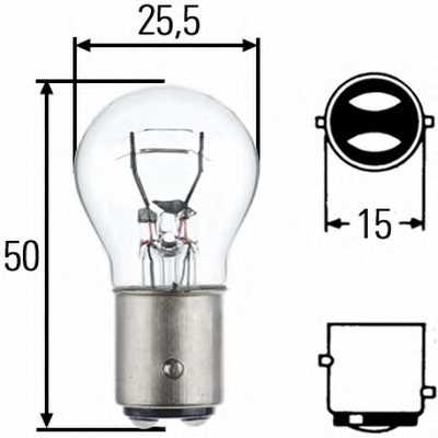 Лампа накаливания P21/5W 24В 21/5Вт HELLA 8GD 002 078-011 - изображение
