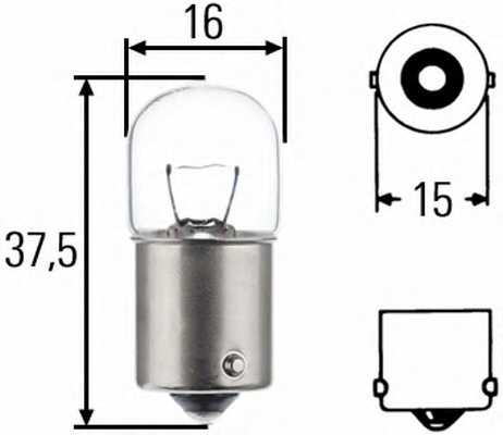 Лампа накаливания HELLA R5W LL / 8GA 002 071-351 - изображение