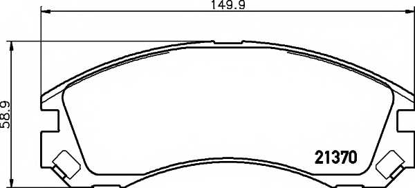 Колодки тормозные дисковые для CITROEN C-CROSSER / MITSUBISHI GRANDIS, LANCER, OUTLANDER, SPACE / PEUGEOT 4007 <b>HELLA PAGID 8DB 355 011-751 / T1491</b> - изображение