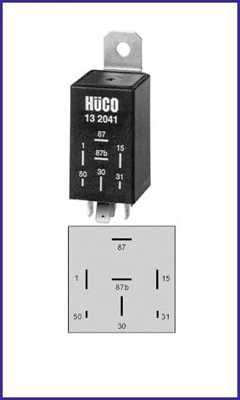 Реле, топливный насос HUCO 132041 - изображение Реле, топливный насос HUCO 132041 - изображение