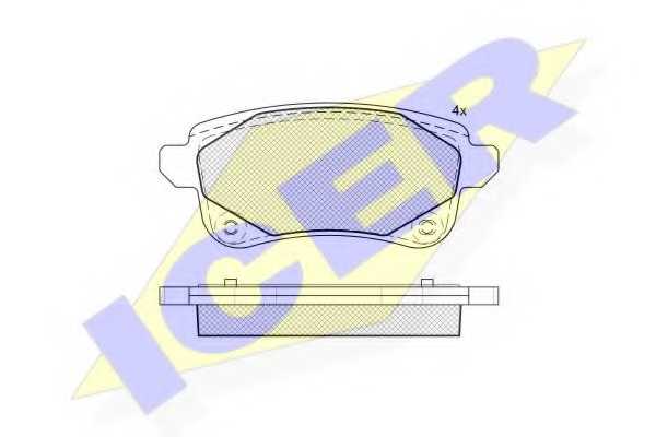 Колодки тормозные дисковые для RENAULT ESPACE <b>ICER 182222-208 / 22356</b> - изображение Колодки тормозные дисковые для RENAULT ESPACE <b>ICER 182222-208 / 22356</b> - изображение