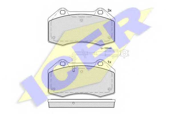 Колодки тормозные дисковые <b>ICER 181879 / 24162</b> - изображение
