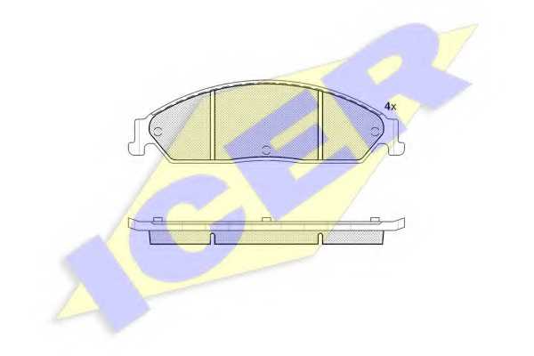 Колодки тормозные дисковые <b>ICER 181782 / 24829</b> - изображение