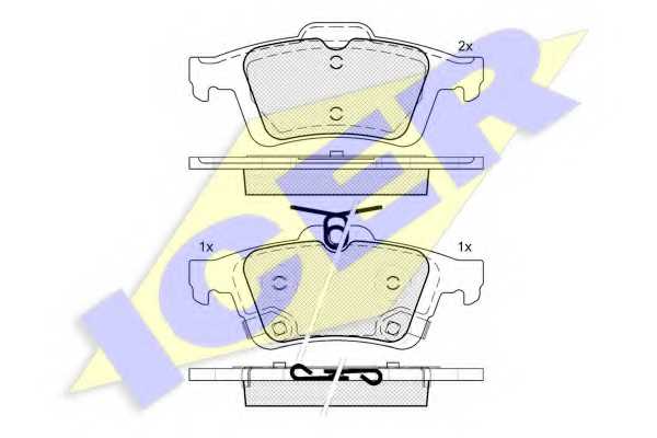 Колодки тормозные дисковые для FORD C-MAX(DXA/CB7,DXA/CEU), FOCUS, KUGA(DM2), TRANSIT CONNECT / VOLVO C30, C70, S40(MS), V50(M Колодки тормозные дисковые для FORD C-MAX(DXA/CB7,DXA/CEU), FOCUS, KUGA(DM2), TRANSIT CONNECT / VOLVO C30, C70, S40(MS), V50(MW) <b>ICER 182106 / 25212</b> - изображение