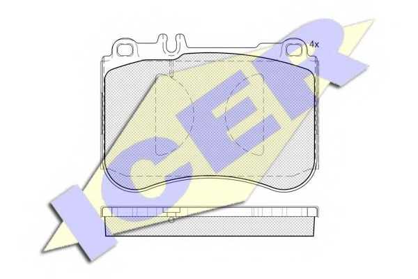Колодки тормозные дисковые для MERCEDES S(C217,V222,W222,X222) <b>ICER 182194 / 25705</b> - изображение