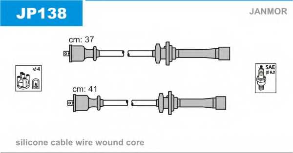 Комплект проводов зажигания JANMOR JP138 - изображение Комплект проводов зажигания JANMOR JP138 - изображение