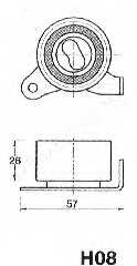 Ролик ремня грм <b>JAPANPARTS BE-H08</b> - изображение 1