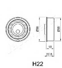 Натяжитель ремня ГРМ JAPANPARTS BE-H22 - изображение 1