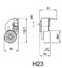 Ролик ремня грм <b>JAPANPARTS BE-H23</b> - изображение 1