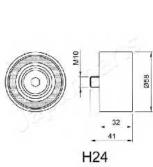 Ролик натяжной <b>JAPANPARTS BE-H24</b> - изображение 1