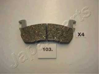 Колодки тормозные дисковые передний для NISSAN MICRA(K10) <b>JAPANPARTS PA-103AF</b> - изображение