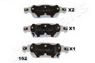 Колодки тормозные дисковые передний для INFINITI EX, G <b>JAPANPARTS PA-162AF</b> - изображение