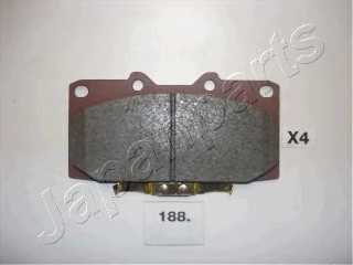Колодки тормозные дисковые передний для NISSAN 200 SX(S14) / SUBARU IMPREZA(GD,GG) <b>JAPANPARTS PA-188AF</b> - изображение