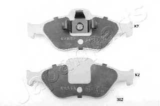 Колодки тормозные дисковые передний для MAZDA 2(DY) <b>JAPANPARTS PA-302AF</b> - изображение